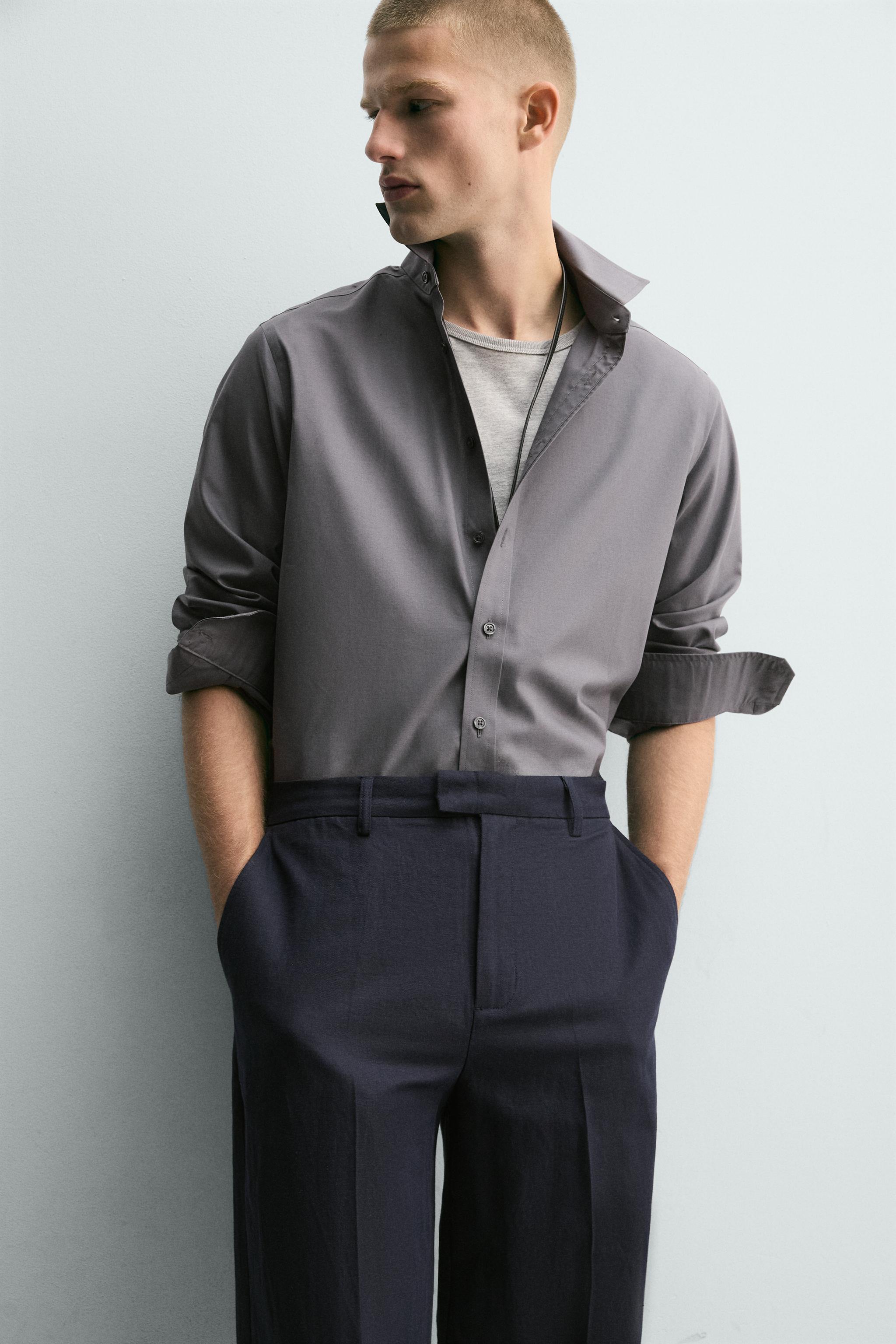 RELAXED FIT COTTON - LINEN PANTS